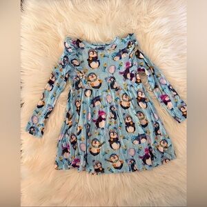 EUC Birdie Bean Bamboo Penny Penguin Twirl Dress 2T